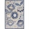 Homeroots 5' X 8' Blue And Gray Floral Indoor Outdoor Area Rug 546839 - alternate 1