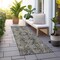 Homeroots 8' Taupe Oriental Washable Indoor Outdoor Runner Rug 563791 - alternate 6