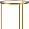 Homeroots 24" Gold And Clear Glass And Steel Round End Table 543831 - alternate 4