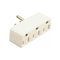 Pass & Seymour Single to Triple Plug In Outlet Adapter, 2 -Pole, 15 A, 125 V, 3 -Outlet, Ivory 697ICC20 - alternate 2