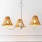 Jonathan Y Grady 27" 3-Light Coastal Farmhouse Adjustable Swooping Arm Metal w/Hand-Woven Rattan Shades LED Cha JYL9559A - alternate 7