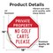 Signmission Private Property No Golf Carts Plea, 18 Inch X 18 Inch, Vinyl Decal OC-D-18-164 - alternate 4
