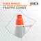Jrex Safety Replacement Ring for Cone Bar, White, 6PK CBO-JR-RING-6PK - alternate 4
