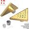 Hydroware Triangle Shower Drain, C06 Brushed Gold, 8 Inches HYD-0028 - alternate 4