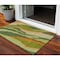 Homeroots 3' X 5' Green Beige And Copper Abstract Washable Indoor Outdoor Area Rug 600966 - alternate 1