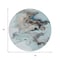 Homeroots 8' Teal Blue Gold And Gray Round Abstract Washable Indoor Outdoor Area Rug 617832 - alternate 4