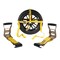 Mytee Products 2inx120in Yellow Side Mount Wheel Tie Down Strap w/ Flat Hook & Dual Ratchet - 3,333 lbs WLL Wheel RST-210SM-DS - alternate 1
