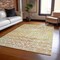 Homeroots 9' X 12' Peach And Ivory Argyle Washable Indoor Outdoor Area Rug 615816 - alternate 5