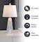 Jonathan Y Owen 20.5" Contemporary Resin LED Table Lamp, White Marble Finish JYL1037A - alternate 9