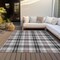 Homeroots 8' X 10' Black Ivory And Red Plaid Washable Indoor Outdoor Area Rug 597084 - alternate 7