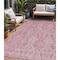 Homeroots 5' X 8' Pink And Ivory Damask Washable Indoor Outdoor Area Rug 616533 - alternate 1