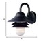 Homeroots Matte Black Three Tier Lamp Shade Outdoor Wall Light 398634 - alternate 3