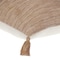 Homeroots 18" Brown and White Striped Cotton Throw Pillow With Tassels 529270 - alternate 5