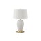 Homeroots 26" Gold and White Ceramic Urn Table Lamp With Cream Empire Shade 545799 - alternate 1