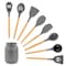 Megachef Gray Silicone and Wood Cooking Utensils, Set of 9 MGSP-450 - alternate 1