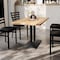 Flash Furniture Bennett 30 in x 48 in Solid Wood Indoor Tabletop in Natural with 27 in x 15 in Black Double Column GSF-REC3048-NAT-TB002B-GG - alternate 7