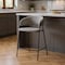 Homeroots 26" Gray and Black Fabric and Metal Counter Height Bar Chair 605938 - alternate 3