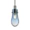 Besa Lighting Wish Stem Pendant, Blue/Clear, Satin Nickel Finish, 1x40W Incandescent 1TT-WISHBL-SN - alternate 1