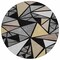Homeroots 8' Black Beige And Gray Round Geometric Washable Indoor Outdoor Area Rug 600350 - alternate 6