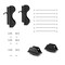 Quiet Glide 8.06 ft. Red Oak No Wheel Black Hook Removable Ladder, 12 ft. Rail QG.330-8RO-12-H.08 - alternate 6