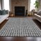 Homeroots 8' X 10' Graphite Gray And Silver Geometric Washable Indoor Outdoor Area Rug 583291 - alternate 9