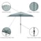 Pure Garden 9ft Half Umbrella with Base, Dusty Green 50-LG1045 - alternate 4