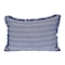Homeroots 14" X 20" Blue and White Striped Cotton Throw Pillow With Fringe 529342 - alternate 6