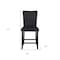 Homeroots Set of Two 25" Black Wood and Velvet Counter Height Bar Chairs 564781 - alternate 7