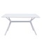 Homeroots 47" White Wood and Heavy Duty Plastic Trestle Base Dining Table 555180 - alternate 4