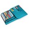 Picnic Time Family Of Brands Vista Outdoor Picnic Blanket & Tote, Fun Stripe Pattern with Aqua Blue Exterior 821-00-125-000-0 - alternate 1