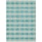Homeroots 5' X 8' Teal Blue And Ivory Plaid Washable Indoor Outdoor Area Rug 595512 - alternate 5