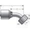 Gates Female Din 24 Cone Swivel - Light Series With O-Ring - 45 Bent Tube Megacrimp G25650-0818 - alternate 2