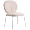 Leisuremod Celestial Boucle Dining Side Chair with White Powder Coated Iron Frame, Beige CCW-23BG - alternate 1