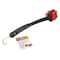 Omaha Grill Brush with Scraper, 3 in L Brush, 2 in W Brush, Nylon Bristle, Red Bristle, 2-3/4 in L Trim, 19in L BBQ1005 - alternate 1
