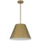 Homeroots 16" Antique Gold Aluminum Cone LED Dimmable Outdoor Pendent Hanging Light 683468 - alternate 9