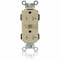 Leviton Straight Blade Receptacle, 5-20R, 20 A, 125V AC, Flush Mount, Self-Grounded MT563-SI - alternate 1