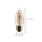 Satco 3.5 Watt C11 LED 2000K CCT Medium Base Clear Glass Amber Coil Filament Dimmable 120 Volt S14222 - alternate 5