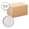 Vegware Nourish Molded Fiber Tableware, Compostable, Plate, Sugarcane, 9 dia, White, 500PK VW-P013NFA - alternate 4