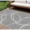 Homeroots 9' X 12' Gray And Ivory Abstract Washable Indoor Outdoor Area Rug 597485 - alternate 1