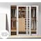Sartodoors Sliding Closet Bypass Doors with Clear Glass, Lucia 2166 White Silk, Sturdy Rails Moldings Trims H LUCIA2166DBD-WS-64 - alternate 5