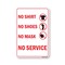 Signmission PSA No Shirt No Shoes No Mask No Service All Red 10in X 7in Peel N Stick Wall Graphic, RD-710-25355 OS-NS-RD-710-25355 - alternate 1