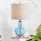 Jonathan Y Colette 20" Mini Glass LED Table Lamp, Amalfi Blue JYL1029C - alternate 6