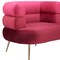 Homeroots 41" Red And Gold Velvet And Upholstered Arm Chair 572296 - alternate 7