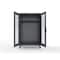 Strong Hold 12 GA Industrial Clear View Uniform Cabinet with Hanger Rod 46-LD-WR-241 - alternate 1