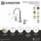 Kingston Brass Widespread Bathroom Faucet with Knurled Handle and Brass Pop-Up, Matte Black FSC8920KNL - alternate 6