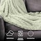 Lavish Home Sherpa Fleece Throw Blanket for Couch, Beige, 50 inx 60 in 67-THROW-BGE - alternate 6