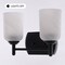 Vaxcel Laurelhurst 2-Light Vanity Light, Matte Black, White Marble Glass, 13.25-In. Wide W0575 - alternate 5