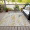 Homeroots 9' X 12' Gold And Ivory Abstract Washable Indoor Outdoor Area Rug 612615 - alternate 7