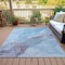 Homeroots 8' X 10' Teal Blue And Gray Abstract Washable Indoor Outdoor Area Rug 631860 - alternate 8