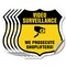 Signmission Video Surveillance Shield Sign We Prosec, 4 inch X 4 inch, Vinyl Decal, 5PK SHI-D-5PACK-4-471 - alternate 1
